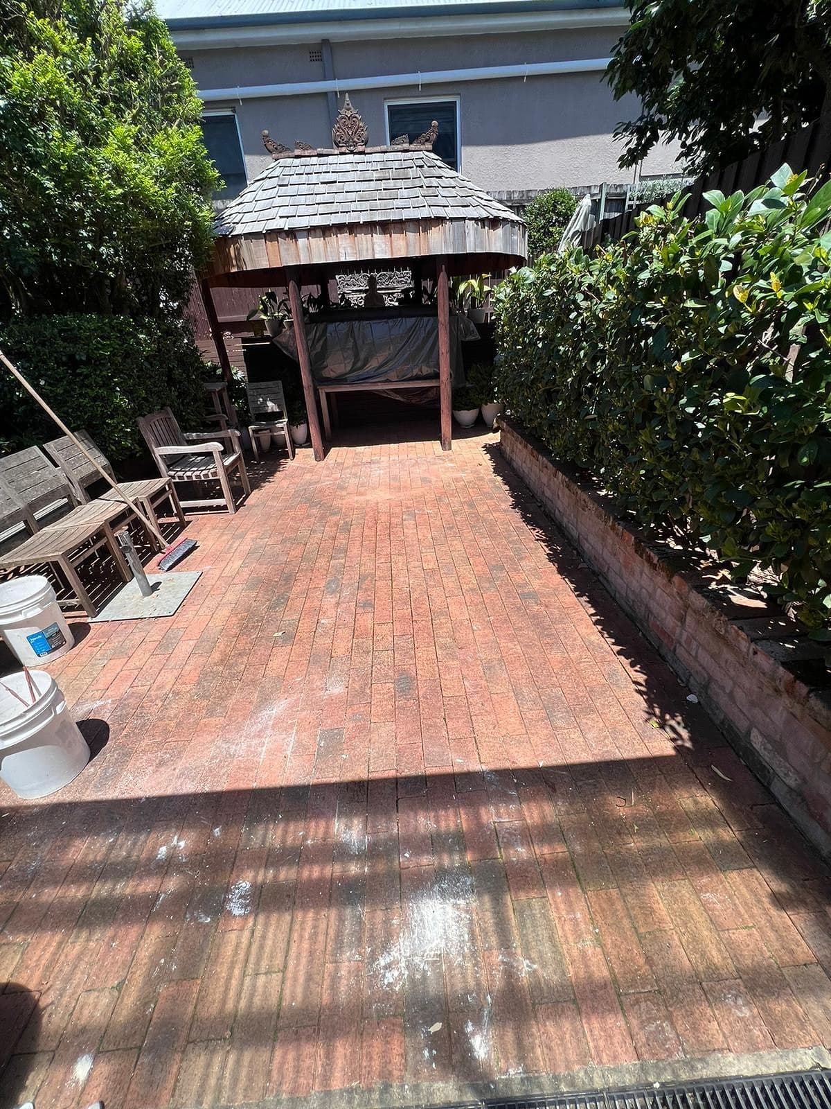 Pergola & Decking Stripout — after