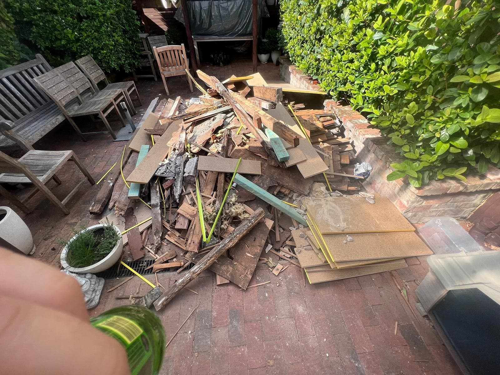 Backyard Improvements — before